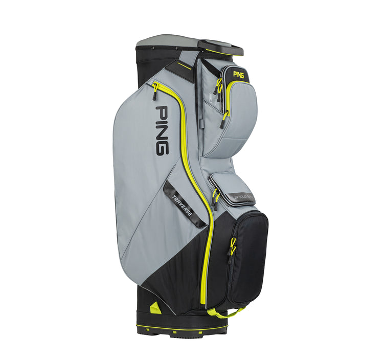Ping Traverse Golf Cart Bag - Grey/Black/Neon Yellow