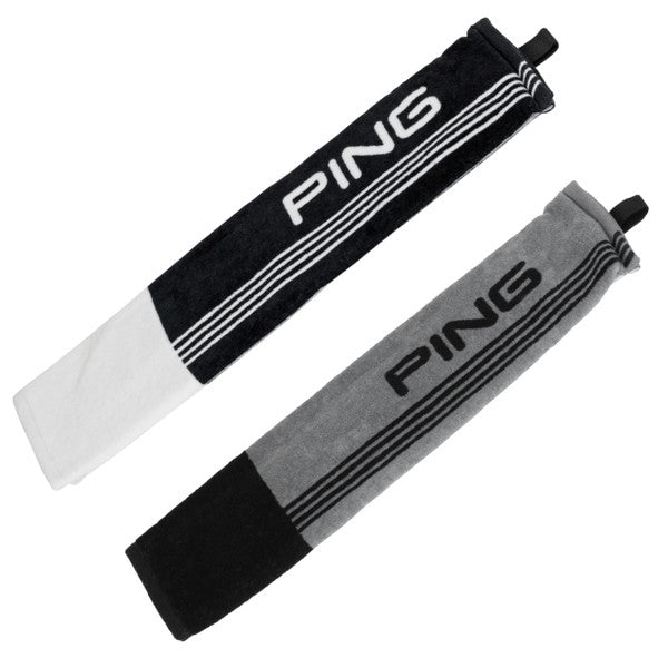 Ping Tri-Fold Golf Towel - Black/White