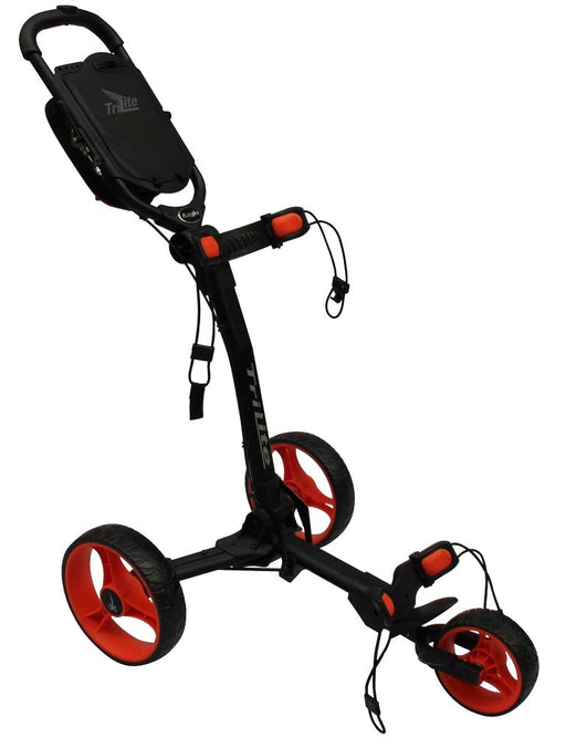 Axglo TriLite 3 Wheel Golf Trolley- Black/Red