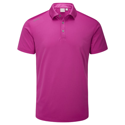 Ping Lindum Golf Polo Shirt- Rasberry