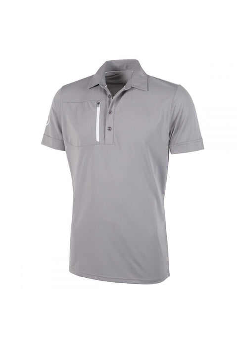 Galvin Green Morton V8+ Golf Shirt - Sharkskin/White