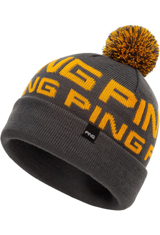 Ping Logo II Golf Bobble Hat - Grey/Orange GOE