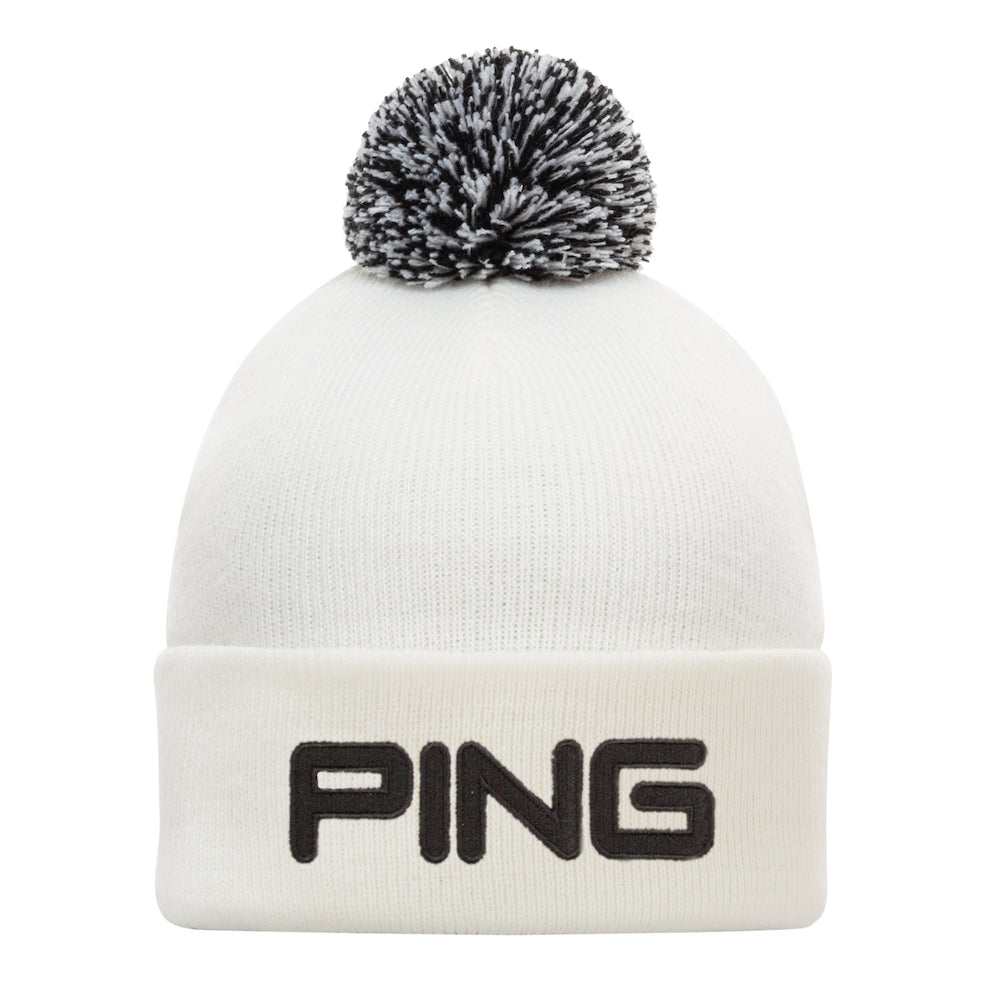 Ping Golf Classic Knit Bobble Hat - White
