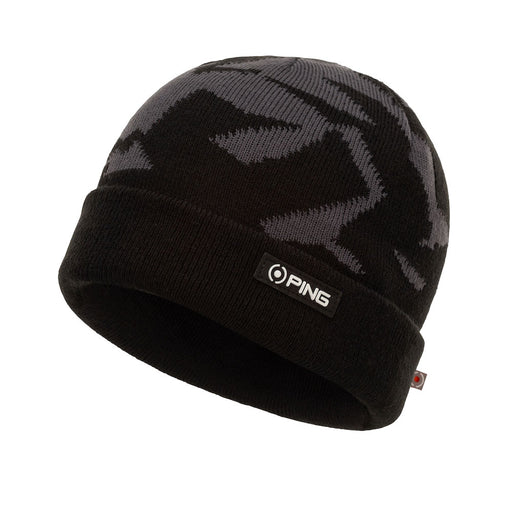 Ping Golf Camo Knit Beanie Hat - Black/Grey