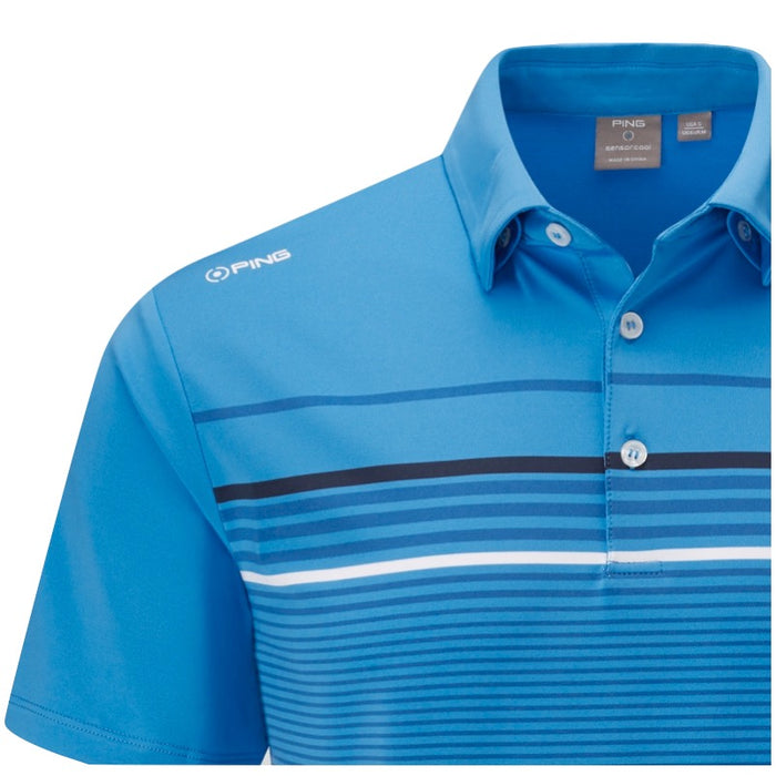 Ping Spencer Mens Golf Polo Shirt - Blue