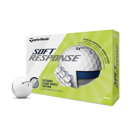 TaylorMade Soft Response Golf Balls - White/Dozen
